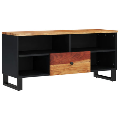 TV-taso 100x33x46 cm täysi akasiapuu ja tekninen puu
