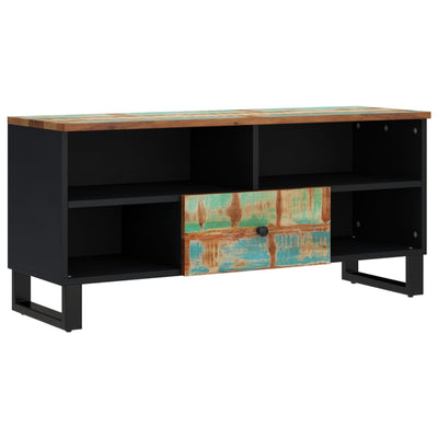 TV-taso 100x33x46 cm kierrätetty täyspuu ja tekninen puu
