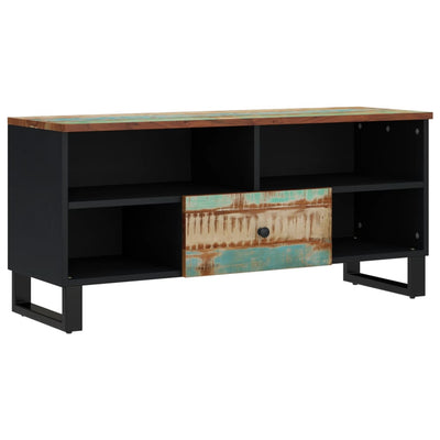 TV-taso 100x33x46 cm kierrätetty täyspuu ja tekninen puu