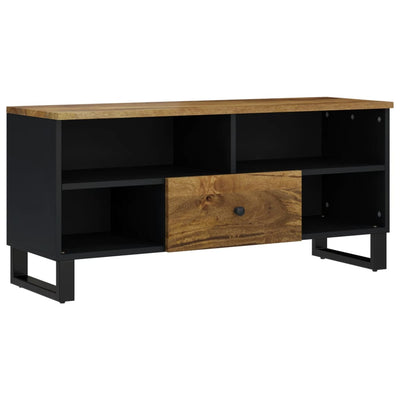 TV-taso 100x33x46 cm täysi mangopuu ja tekninen puu