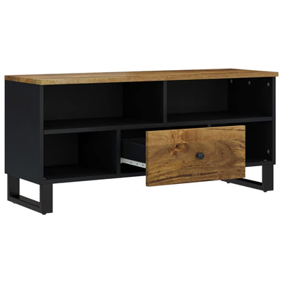 TV-taso 100x33x46 cm täysi mangopuu ja tekninen puu