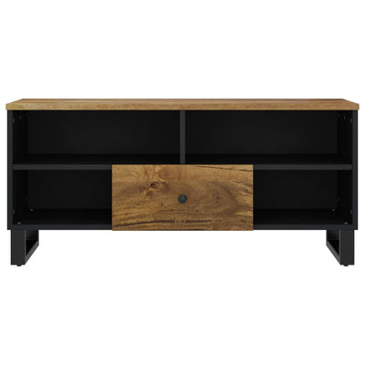 TV-taso 100x33x46 cm täysi mangopuu ja tekninen puu