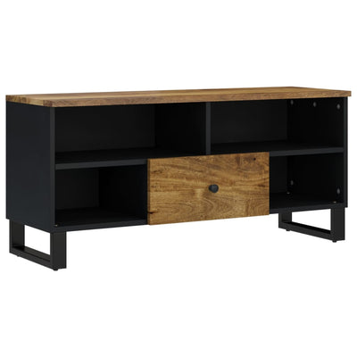 TV-taso 100x33x46 cm täysi mangopuu ja tekninen puu