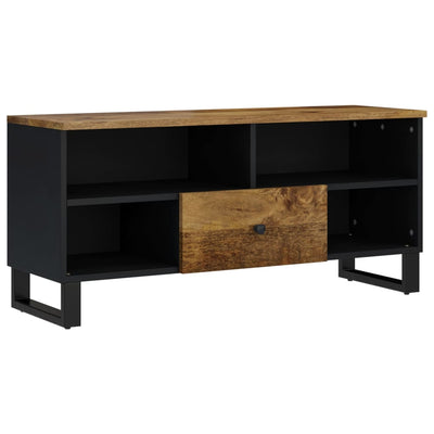 TV-taso 100x33x46 cm täysi mangopuu ja tekninen puu