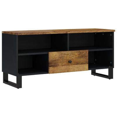 TV-taso 100x33x46 cm täysi mangopuu ja tekninen puu