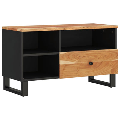 TV-taso 80x33x46 cm täysi akasiapuu ja tekninen puu