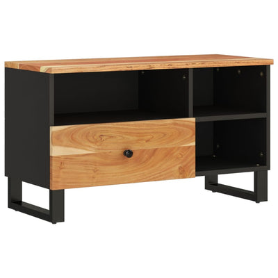 TV-taso 80x33x46 cm täysi akasiapuu ja tekninen puu