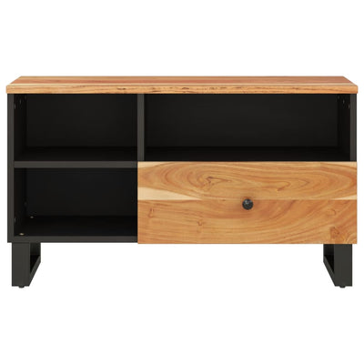 TV-taso 80x33x46 cm täysi akasiapuu ja tekninen puu