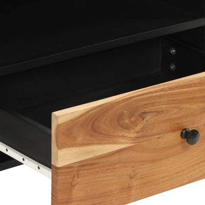 TV-taso 80x33x46 cm täysi akasiapuu ja tekninen puu