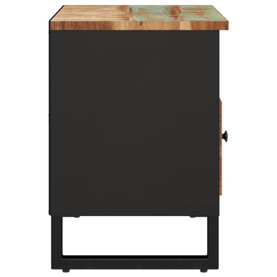 TV-taso 80x33x46 cm kierrätetty täyspuu ja tekninen puu