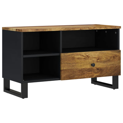 TV-taso 80x33x46 cm täysi mangopuu ja tekninen puu