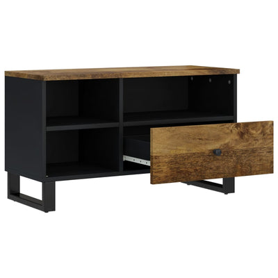 TV-taso 80x33x46 cm täysi mangopuu ja tekninen puu