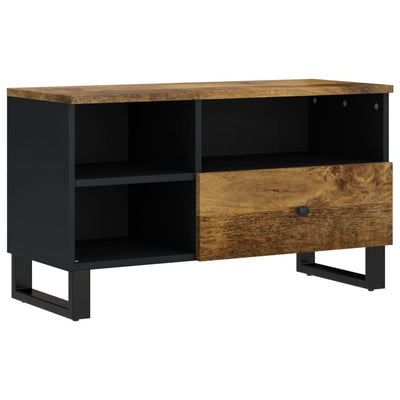 TV-taso 80x33x46 cm täysi mangopuu ja tekninen puu