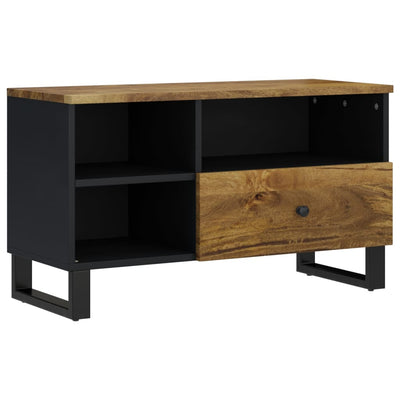 TV-taso 80x33x46 cm täysi mangopuu ja tekninen puu
