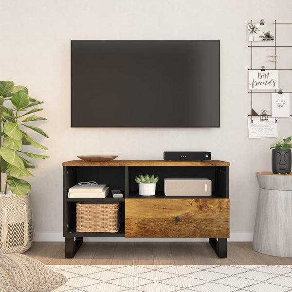 Täysi mangopuu ja tekninen puu, 80x33x46 cm TV-taso