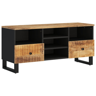 TV-taso 100x33x46 cm täysi mangopuu ja tekninen puu