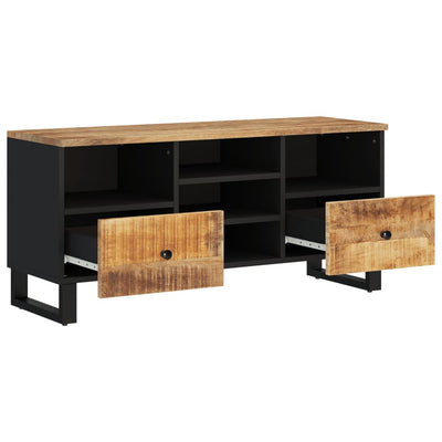 TV-taso 100x33x46 cm täysi mangopuu ja tekninen puu