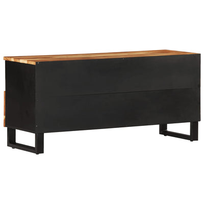 TV-taso 100x33x46 cm täysi akasiapuu ja tekninen puu