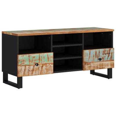 TV-taso 100x33x46 cm kierrätetty täyspuu ja tekninen puu