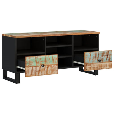 TV-taso 100x33x46 cm kierrätetty täyspuu ja tekninen puu