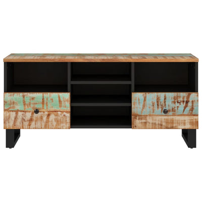 TV-taso 100x33x46 cm kierrätetty täyspuu ja tekninen puu