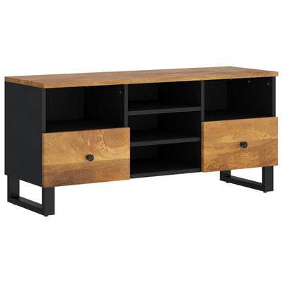 TV-taso 100x33x46 cm täysi mangopuu ja tekninen puu