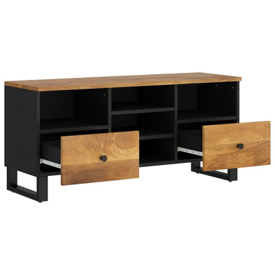 TV-taso 100x33x46 cm täysi mangopuu ja tekninen puu