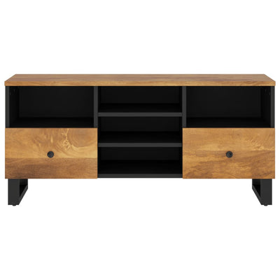 TV-taso 100x33x46 cm täysi mangopuu ja tekninen puu