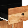 Kylpyhuoneen kaappi 38x33x160 cm täysi akasiapuu