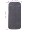 Rantapyyhkeet 2 kpl antrasiitti 75x200 cm kangas 400 GSM