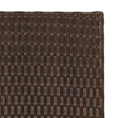 Taitettava pöytä ruskea 45x35x32 cm polyrottinki