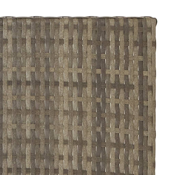 Harmaa taitettava pöytä Sandut 45x35x32cm (polyrottinki)