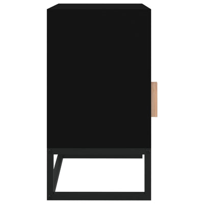 Yöpöydät 2 kpl musta 40x30x55,5 cm tekninen puu ja rauta
