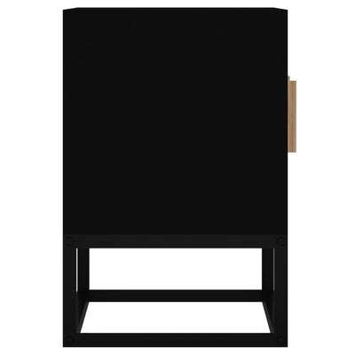 TV-taso musta 105x30x45 cm tekninen puu ja rauta