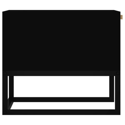 Sohvapöytä musta 80x40x35 cm tekninen puu ja rauta