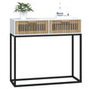 Valkoinen konsolipöytä Jillian 80x30x75cm (puinen ja rauta)