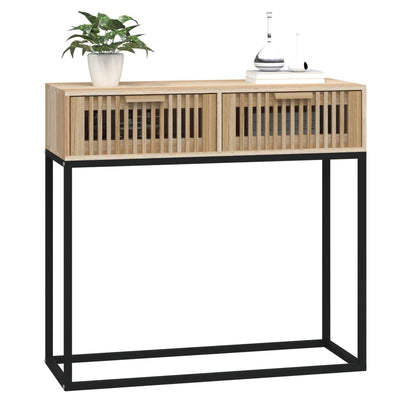 Konsolipöytä 80x30x75 cm tekninen puu ja rauta