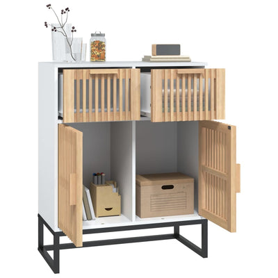 Valkoinen senkki Erdvilia 60x30x75cm (puinen)