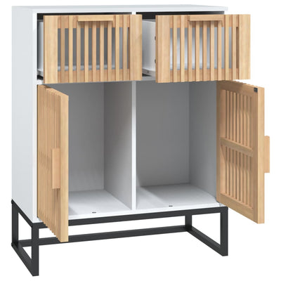 Valkoinen senkki Erdvilia 60x30x75cm (puinen)