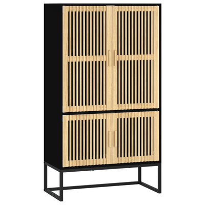 Kaappi musta 70x35x125 cm tekninen puu