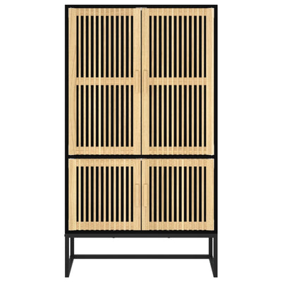 Kaappi musta 70x35x125 cm tekninen puu