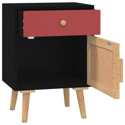 Yöpöydät 2 kpl musta 40x30x55 cm tekninen puu
