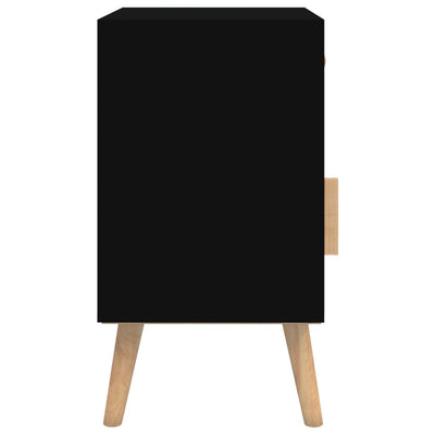 Yöpöydät 2 kpl musta 40x30x55 cm tekninen puu