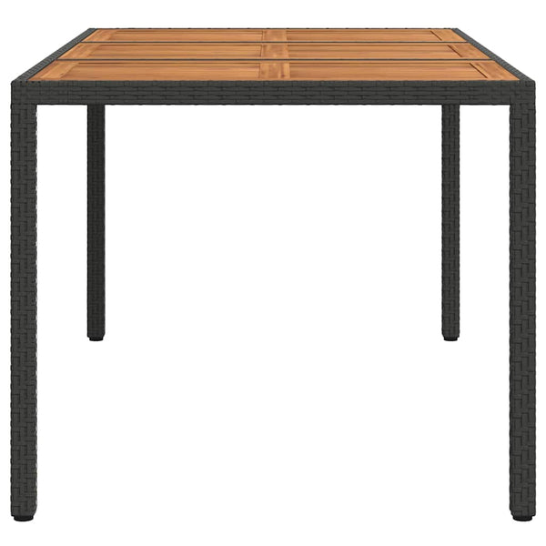 Puutarhapöytä Musta 150 x 90 x 75 cm polyrottinki