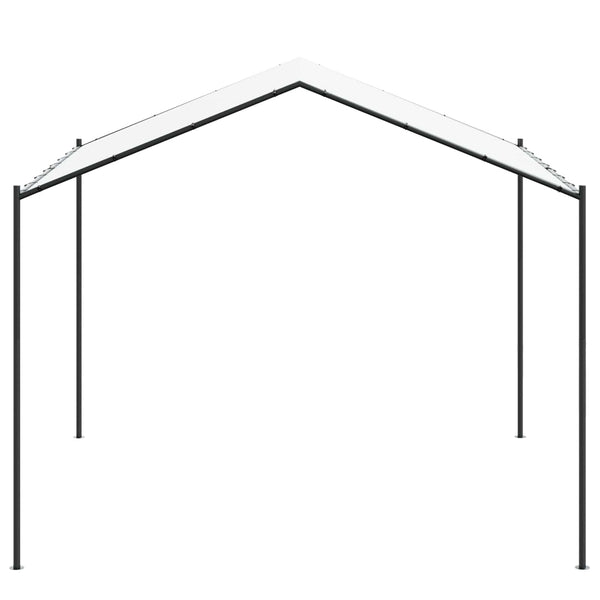 Huvimaja 4 x 4 x 2,6 m valkoinen Teräs ja polyesteri 180 gsm