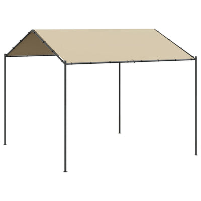 Telttakatos beige 4x4 m teräs ja kangas