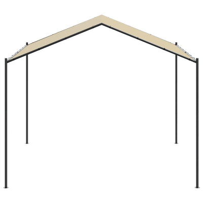 Telttakatos beige 4x4 m teräs ja kangas