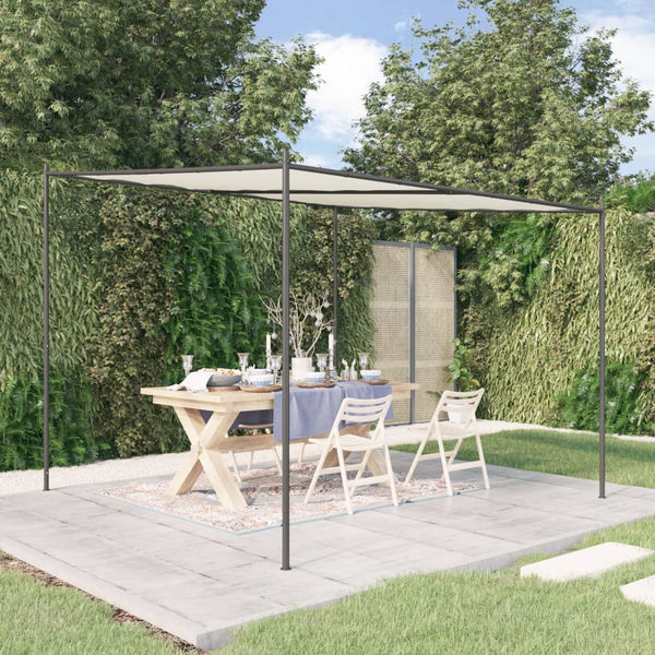 Valkoinen katos Per 3x3 m (180 g/m² kangas ja teräs)