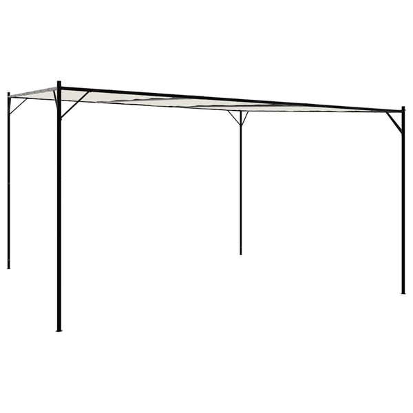 Valkoinen katos Chesaru 4x4 m (180 g/m² kangas ja teräs)