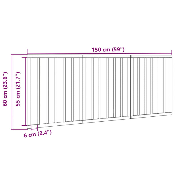 Koiraportti kokoontaittuva 3 paneelia musta 150 cm poppelipuu